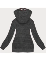 Grafitová melanžová fleecová mikina na zips (2310) Grafitová melanžová fleecová mikina na zips (2310)