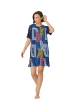 Dámska nočná košeľa YI30014 464 čierna s potlačou - DKNY