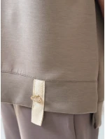 Dámska oversize blúzka SHINE LOVE mocha FashionStreet RY2911 Dámska oversize blúzka SHINE LOVE mocha FashionStreet RY2911