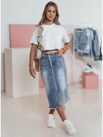 VINTAGO FashionStreet dámska džínsová midi sukňa CY0474 VINTAGO FashionStreet dámska džínsová midi sukňa CY0474