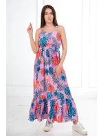 Šaty s motívom listov fialovej