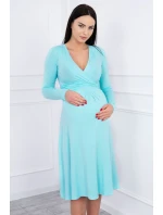 Šaty s prestrihom pod prsiami mincovňa