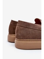 Pánske semišové mokasíny Zazoo 1574 Dark Beige Pánske semišové mokasíny Zazoo 1574 Dark Beige