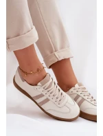 Zazoo N1068 Dámske kožené nízke tenisky Beige