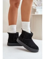 Dámske tenisky na platforme Eco Suede Black Atteria