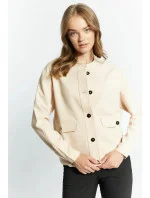 Dámska elegantná mikina s gombíkmi 1110-015 Béžová - Monnari