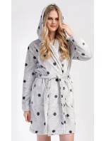 Dámsky krátky župan s kapucňou Dot