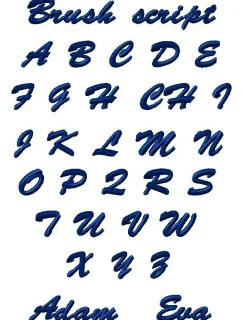 Názov výšivky Brush script