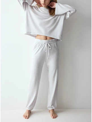 Nohavice Cozy Comfort Cozy Trouser X 01 svetlošedé Light Grey Melange – TRIUMPH Nohavice Cozy Comfort Cozy Trouser X 01 svetlošedé Light Grey Melange – TRIUMPH