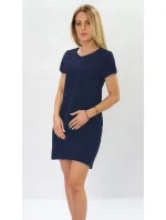 Tmavo modré trapézové šaty (435ART)