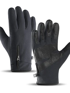 Zimné športové rukavice s protišmykovým povrchom (veľkosť L) - čierne