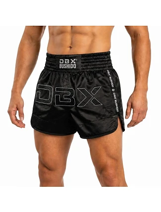 Pánske thajské šortky, čierne, V1 COMBATWEAR | DBX Bushido