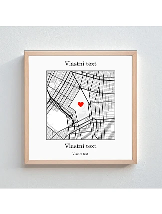 Personalizovaný magický fotorámik – štvorcový 20x20 – mapa Personalizovaný magický fotorámik – štvorcový 20x20 – mapa