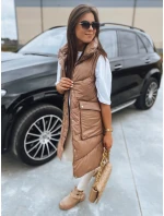 Dámska prešívaná vesta MARIEL camel FashionStreet TY3016