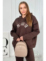 Bavlnená súprava s vyšívaným nápisom Paradise zelený