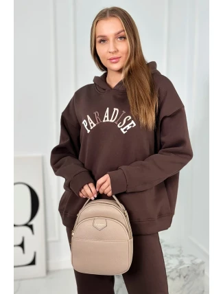 Bavlnená súprava s vyšívaným nápisom Paradise zelený