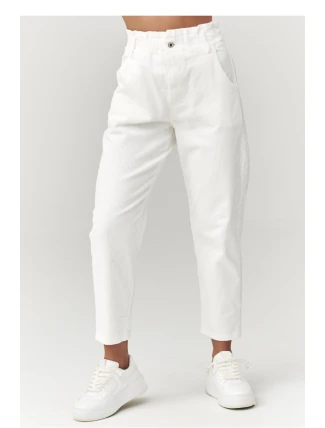 Šnúrové nohavice model 223242 Makadamia