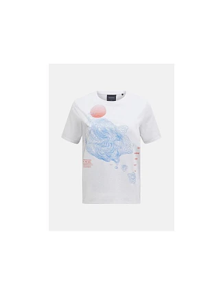 Tričko PEAK PERFORMANCE Explore Graphic Tee Women, biele Tričko PEAK PERFORMANCE Explore Graphic Tee Women, biele