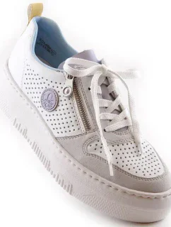 Pohodlné poltopánky Rieker W RKR589 white