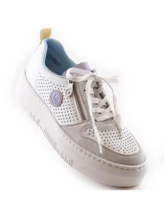 Pohodlné poltopánky Rieker W RKR589 white