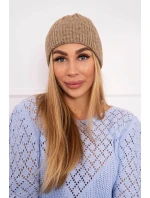 Tenká čiapka Grace K211 tmavo béžová