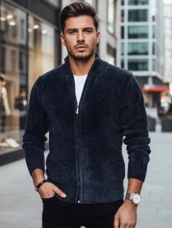 Pánsky tmavomodrý sveter bez zipsu FashionStreet WX2227