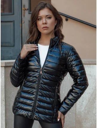 Dámska prešívaná prechodná bunda so stojačikom BUSY BEE black FashionStreet TY4538