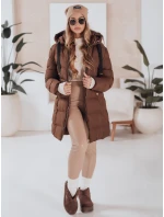 Dámska zimná bunda s kapucňou GABRIELLE hnedá FashionStreet TY4919