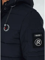 Pánska prešívaná zimná bunda s kapucňou FashionStreet navy blue TX5054