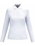 Kariban K 244 Dámske polo tričko s dlhým rukávom z piké 20.K244 biele