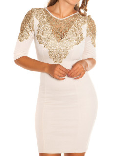 Sexy KouCla dress with Golden lace