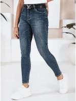 Dámske skinny džínsy tmavomodré FashionStreet UY2807