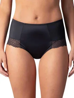 Dámske nohavičky FLAT TUMMY LACE MIDISLIP Drawstring Panties - BELLINDA - Black