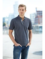 Daiber JN 964 Pánske polo tričko s gombíkmi z piké 02.0964 čierne/čierne-biele Daiber JN 964 Pánske polo tričko s gombíkmi z piké 02.0964 čierne/čierne-biele
