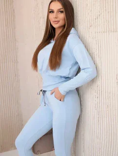 Súprava so širokými rebrami modrej farby