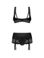 Dámsky zvodný set Lecille black - Obsessive Dámsky zvodný set Lecille black - Obsessive