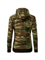 Camo Mikina na zips maskáčová hnedá