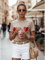 Dámske tričko PALIS beige FashionStreet RY2431 Dámske tričko PALIS beige FashionStreet RY2431