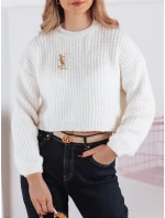 Dámsky oversize sveter BILLIS ecru FashionStreet MY2284