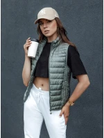 Dámska prešívaná vesta so stojačikom STYLISHZ zelená FashionStreet TY4448 Dámska prešívaná vesta so stojačikom STYLISHZ zelená FashionStreet TY4448