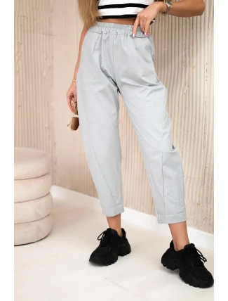 Nohavice s vreckami Summer Punto sivé