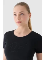 Damski T-Shirt Z Nadrukiem 4F 4FWMM00TTSHF1846-20S Czarny