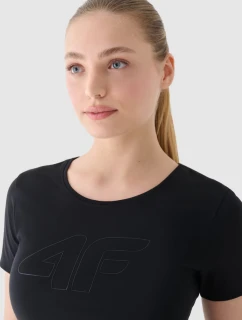 Damski T-Shirt Z Nadrukiem 4F 4FWMM00TTSHF1846-20S Czarny