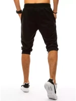 Pánske čierne teplákové šortky FashionStreet SX1534 Pánske čierne teplákové šortky FashionStreet SX1534