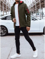 Pánska softshellová bunda s kapucňou zelená FashionStreet TX4471