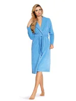 Dámsky župan DE LAFENSE welurem Lydie 390 3XL-5XL