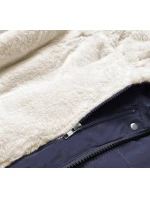 Dámska teplá zimná bunda Navy Blue/Ecru/Green (w629big)
