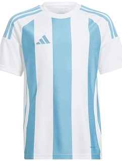 Detské tričko adidas Striped 24 Jersey white and blue IW2137