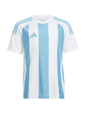 Detské tričko adidas Striped 24 Jersey white and blue IW2137