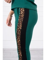 Sada s leopardím potlačou zelená